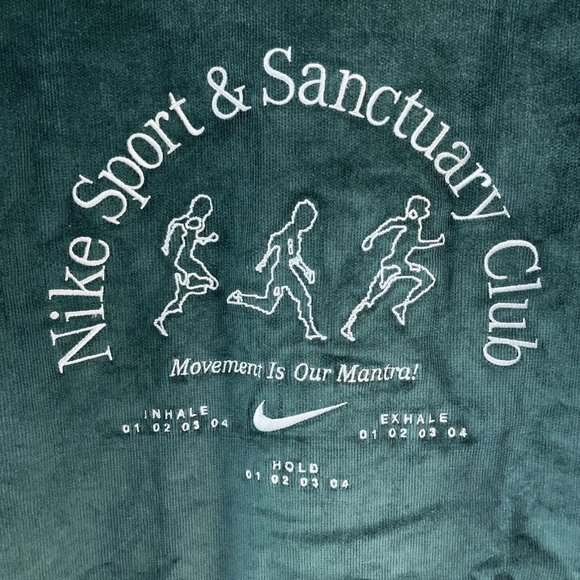 Nike Sport Sanctuary Corduroy Varsity Jacket Green White Men's Sizes FB9972-397 - Picture 9 of 9